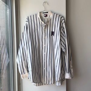 Tommy Hilfiger Vintage Striped Embroidered Button Down!